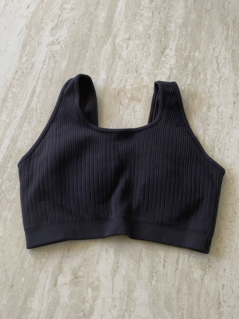 BuffBunny Black Ribbed bra